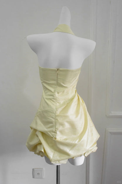 Stunning Pink Spaghetti Straps A-Line Satin Short Evening Dress Sweet Homecoming Dress ED03184