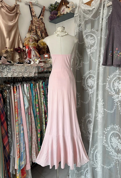 Sweet Pink Strapless Sheath Chiffon Prom Dresses, Pleated Evening Gowns ED03216
