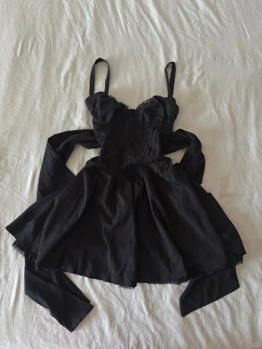 Fashionable Black Thin Strap A-Line Short Prom Dresses Birthday Party Dress ED03247