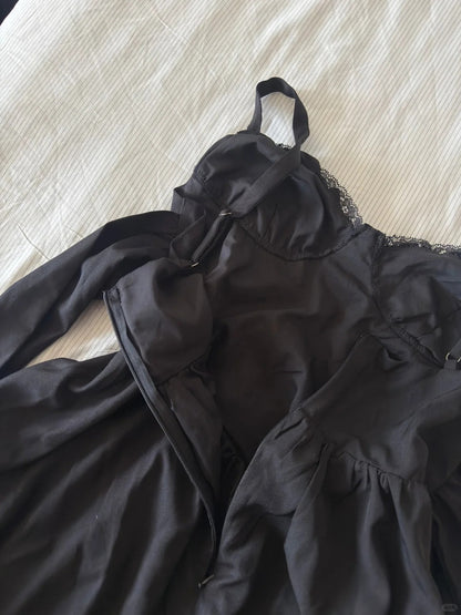 Fashionable Black Thin Strap A-Line Short Prom Dresses Birthday Party Dress ED03247