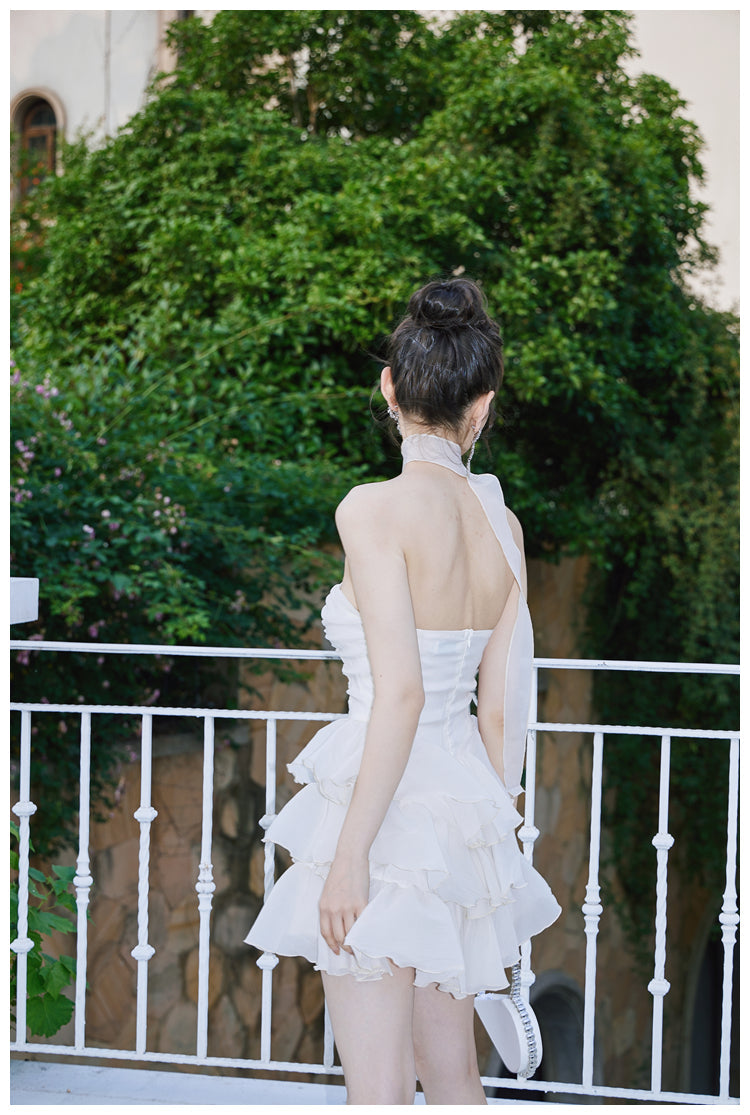 Fashion White A-Line Strapless Chiffon Short Homecoming Dress Sweet 16 DressED03277