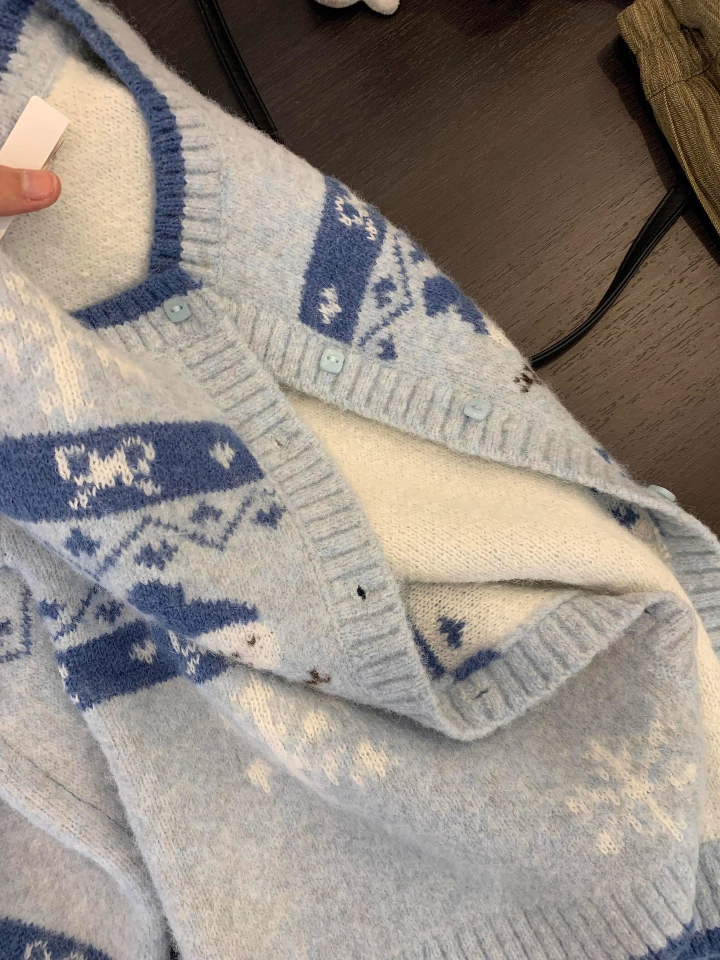 Christmas Outfit Fair Isle Mohair Sweater ED0328