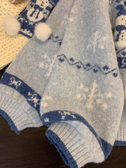 Christmas Outfit Fair Isle Mohair Sweater ED0328