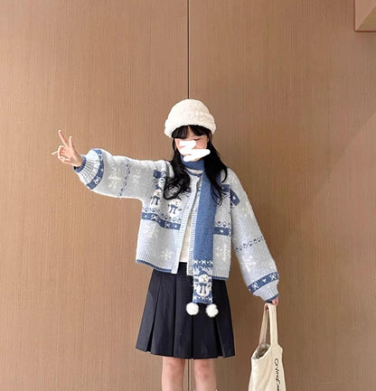 Christmas Outfit Fair Isle Mohair Sweater ED0328