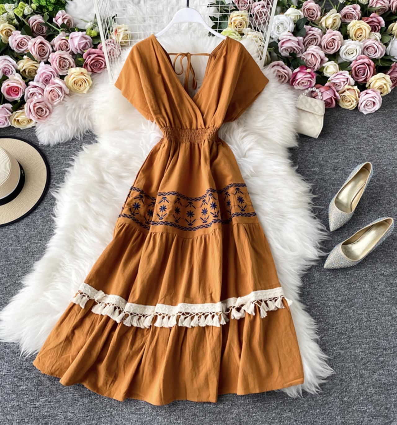 Cute V Neck Short Dress Fashion Dress ED0332