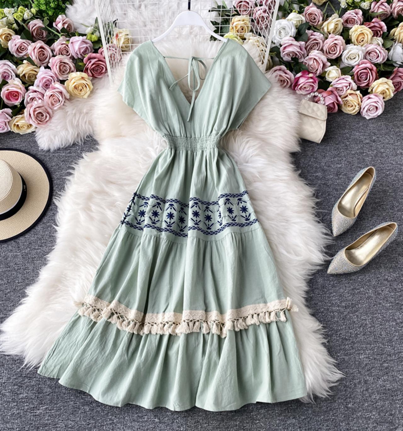 Cute V Neck Short Dress Fashion Dress ED0332