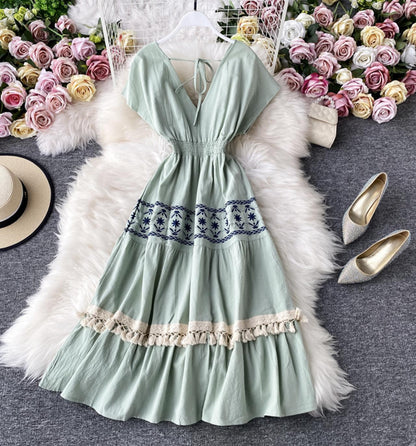 Cute V Neck Short Dress Fashion Dress ED0332
