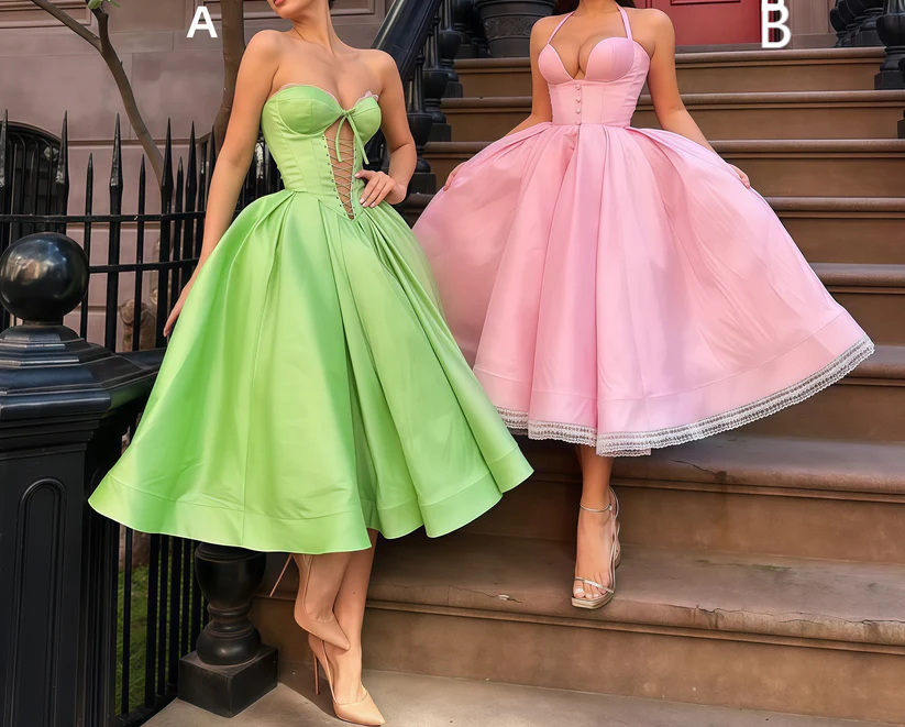 Sexy Pink Sweetheart Neck A-Line Satin Prom Dress, Fashionable Evening Dress ED03423