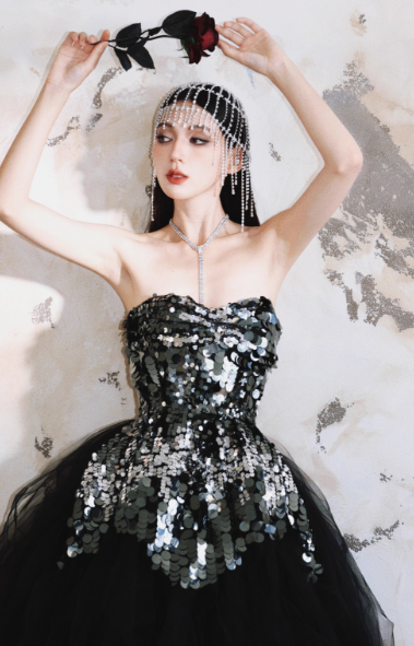 Glamour Black Strapless A-Line Tulle Short Homecoming Dress ED03525