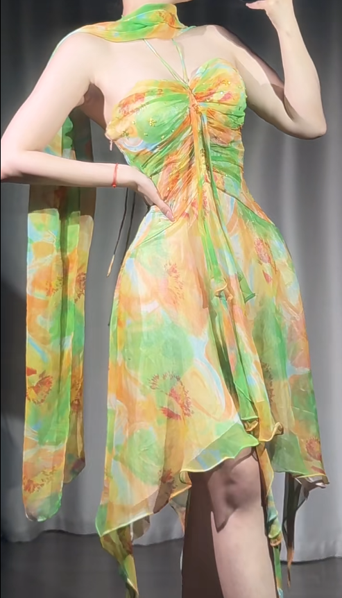 Vintage Green Halter Neck A-Line Tulle Short Birthday Dress Homecoming Dresses ED03528