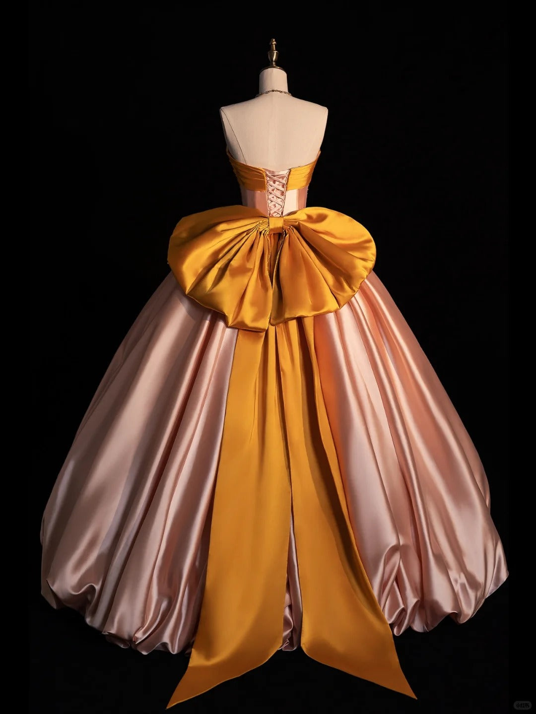 Sweet Blush Pink A-Line Strapless Long Wedding Dress Elegant Quinceanera Dresses ED03550