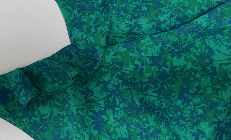 French retro floral ruffled temperament waist slit dress ED0366