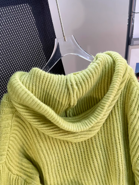 Faux mink velvet hooded knitted sweater ED0387