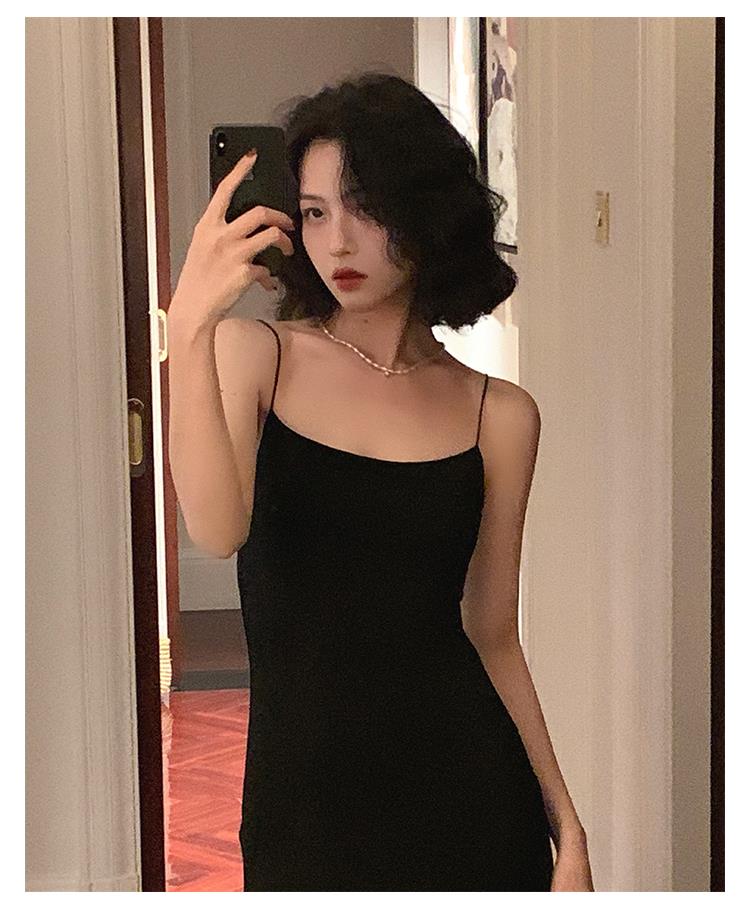 Sexy French Slim Fit Suspender Hip-wrapped Long Skirt ED0396