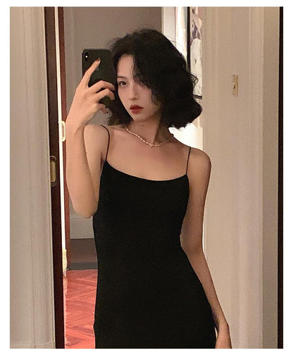 Sexy French Slim Fit Suspender Hip-wrapped Long Skirt ED0396