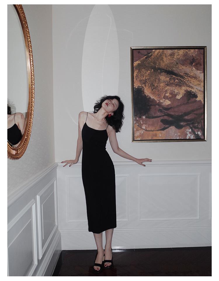 Sexy French Slim Fit Suspender Hip-wrapped Long Skirt ED0396