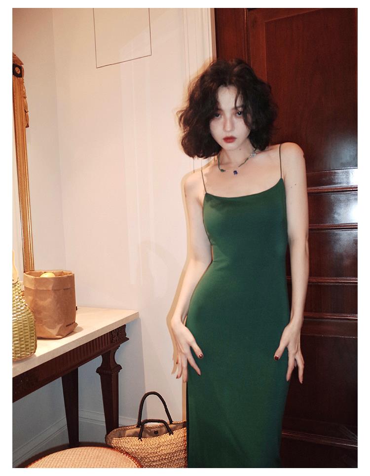 Sexy French Slim Fit Suspender Hip-wrapped Long Skirt ED0396