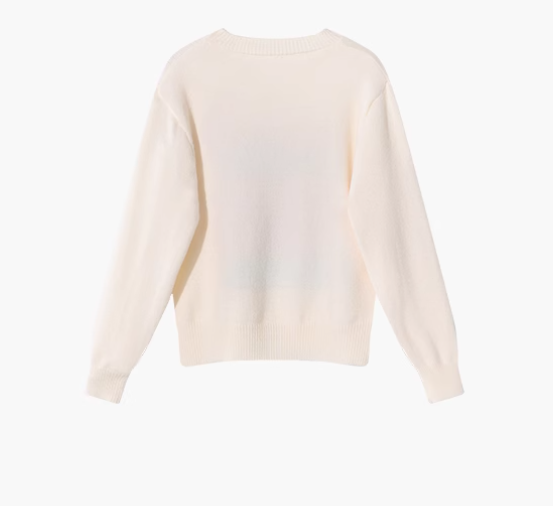 Cat pattern crew neck long sleeve sweater  ED0407