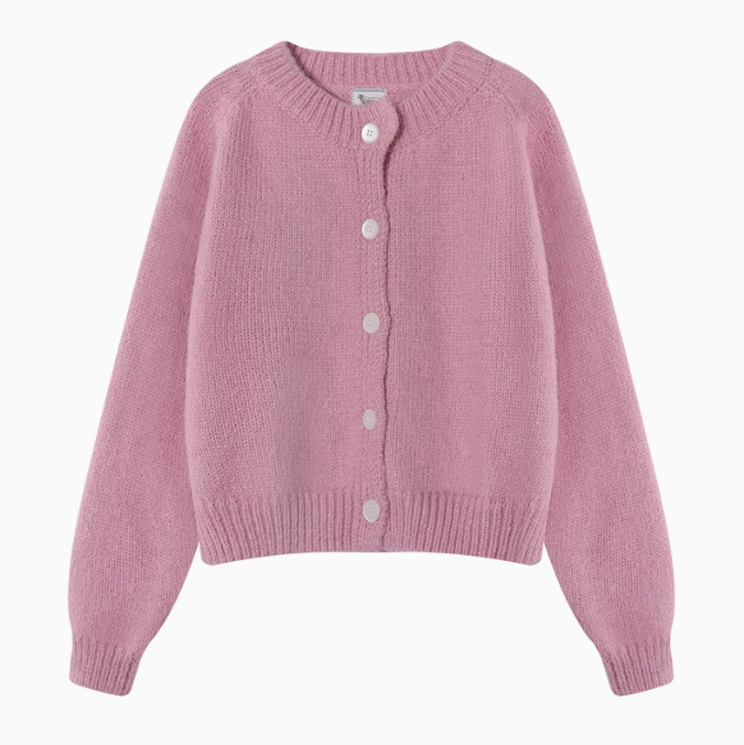 Gentle round neck loose cardigan  ED0408