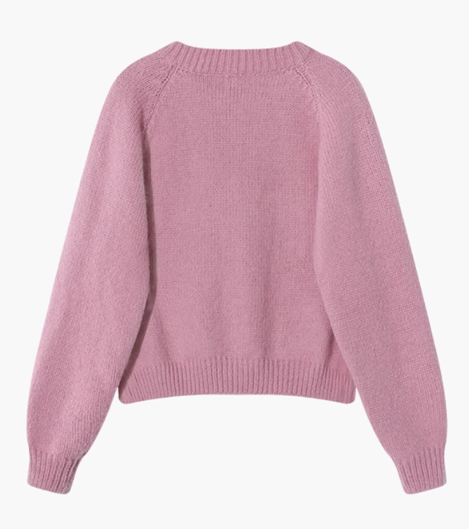 Gentle round neck loose cardigan  ED0408