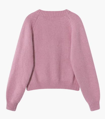 Gentle round neck loose cardigan  ED0408