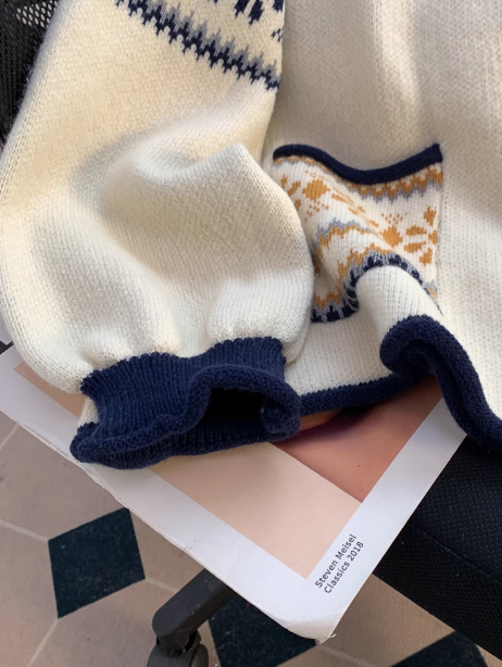 Fair Isle Vintage Jacquard Cardigan ED0450