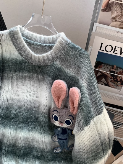 Cute Bunny Loose Long sleeve Sweater  ED0456