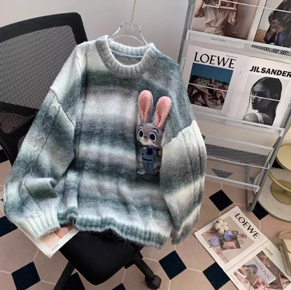 Cute Bunny Loose Long sleeve Sweater  ED0456