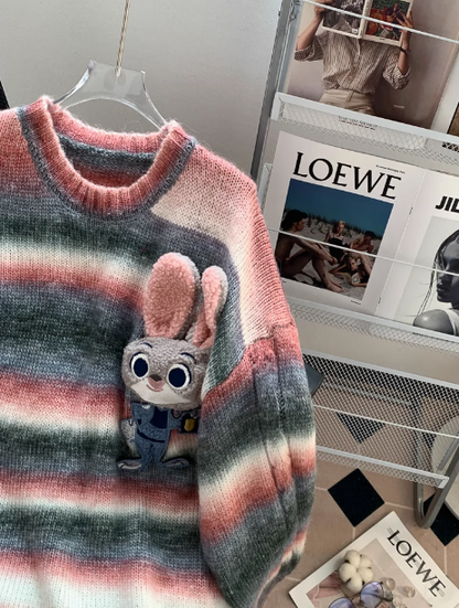 Cute Bunny Loose Long sleeve Sweater  ED0456