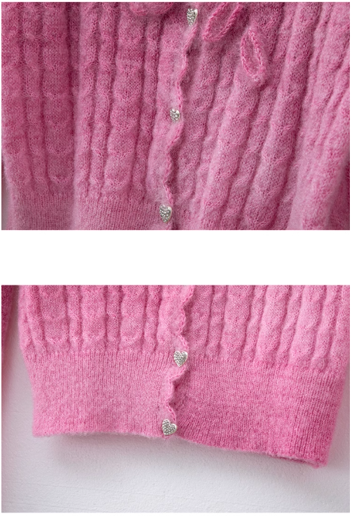 Pink floral cardigan sweater ED0480