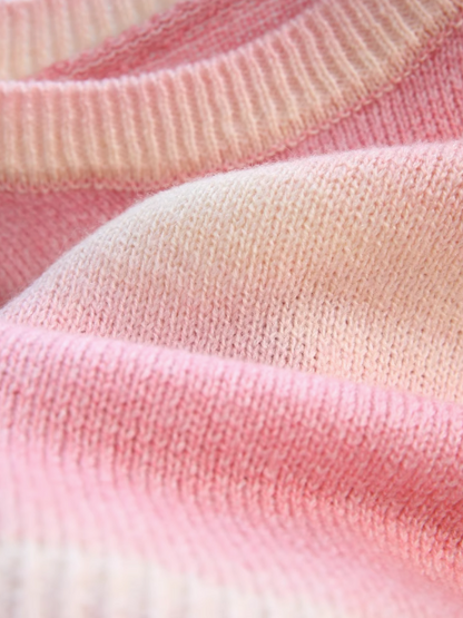 Gradient color dopamine soft waxy women's long-sleeved sweater ED0486