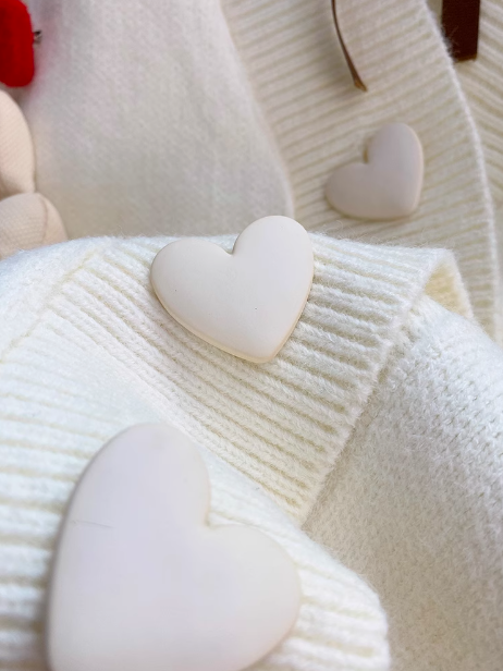 Lazy Style Heart Rabbit Cardigan Sweater ED0489