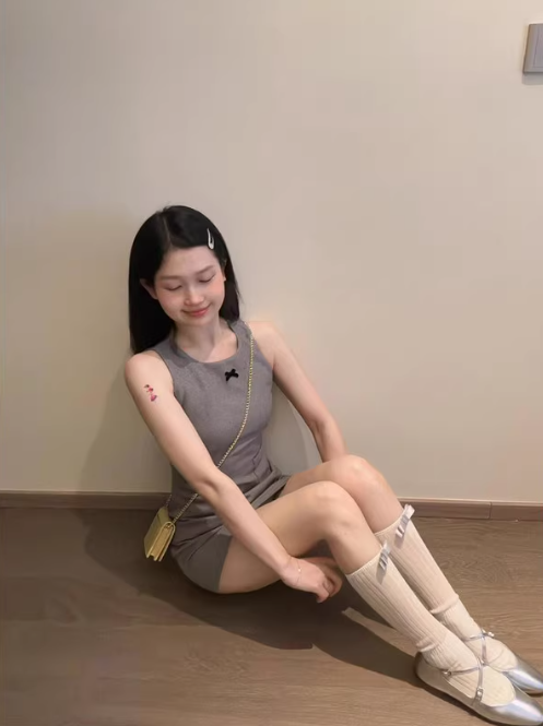 Casual Grey Slim Sleeveless Tank Dress  ED0514