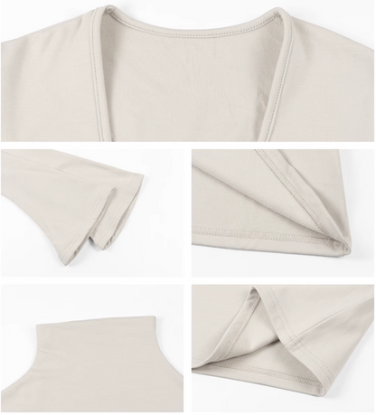 Temperament trumpet sleeve high collar dress + neck cape ED0524