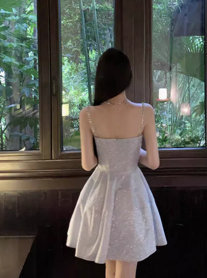 A-line Sweetheart Homecoming Dress,Spaghetti Strap Short Prom DressED0529