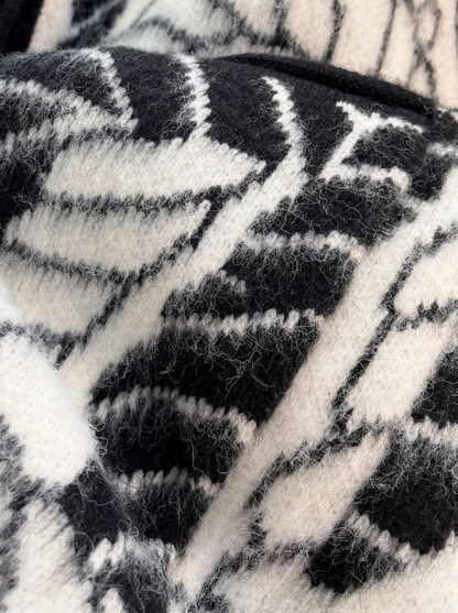 Retro soft V-neck mid-length cardigan sweater ED0534