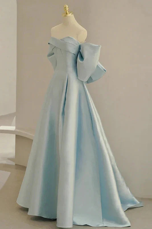 A-Line Sweetheart Neck Satin Burgundy Long Prom Dress, Burgundy Long Formal Dress ED0626