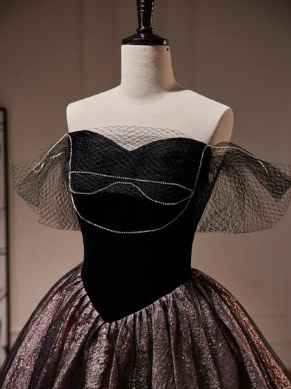 Black Mini Short Prom Dress, Sweetheart Neck Black Cute Homecoming Dress ED0655