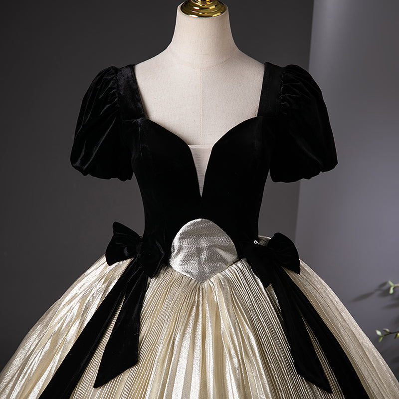 A-Line Champagne Long Prom Dress, Champagne Sweet 16 Dress ED0737