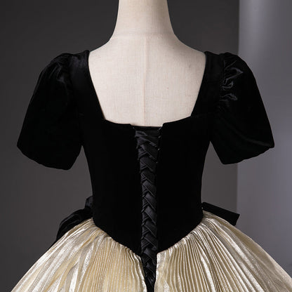 A-Line Champagne Long Prom Dress, Champagne Sweet 16 Dress ED0737