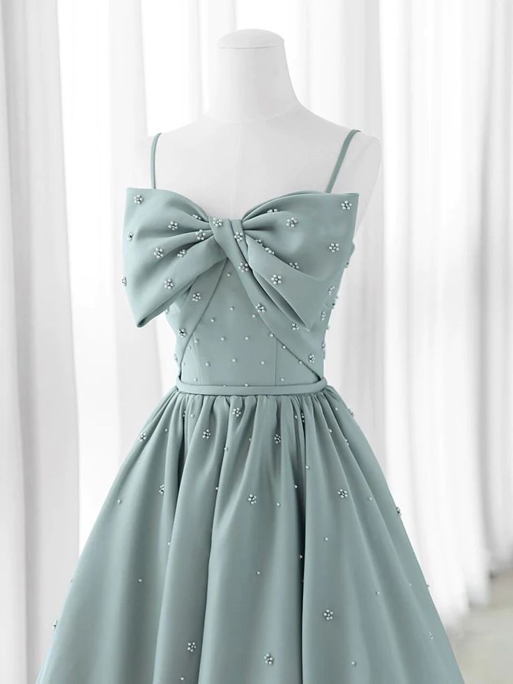 A-Line Satin Gray Long Prom Dresses, Gray Long Formal Dresses ED0764