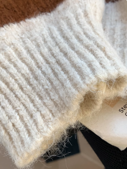 Korean retro contrast striped cardigan ED0791