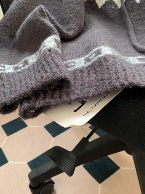 Fair Isle Vintage Jacquard Horn Button Women's Hooded Cardigan ED0793