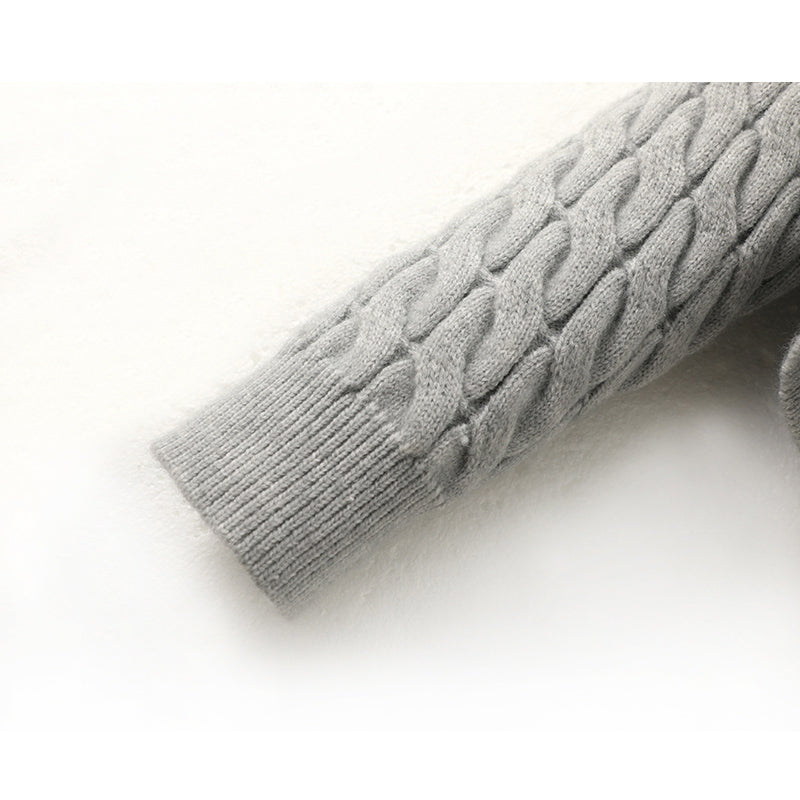 Gentle style contrast color stitching cardigan sweater ED0872