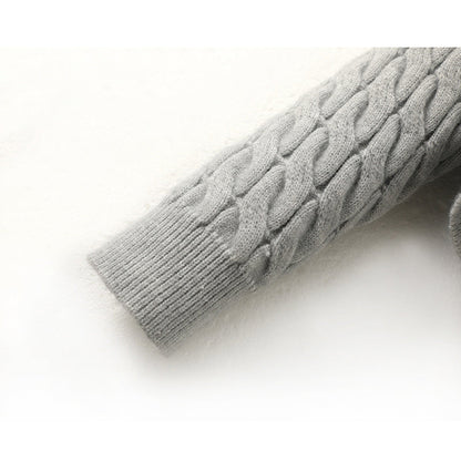 Gentle style contrast color stitching cardigan sweater ED0872