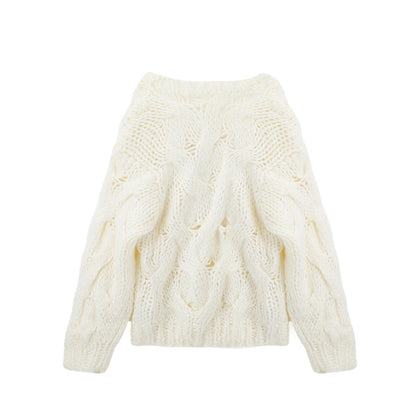 Korean style bear thick needle twist long sleeve sweater ED0873