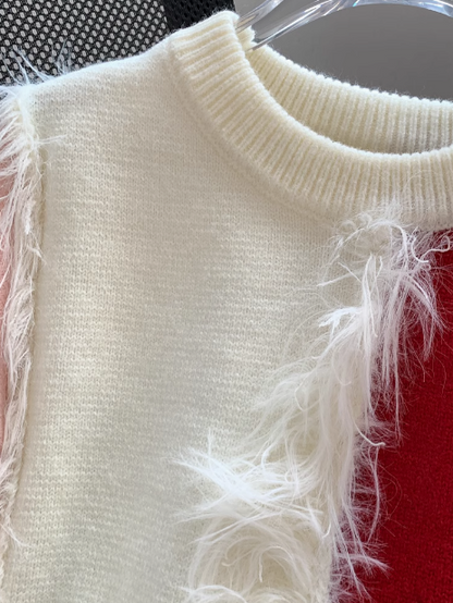 Fashionable colorblock sweater ED0905