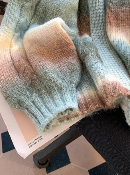 Maillard fox sweater with gradient stripes ED0915