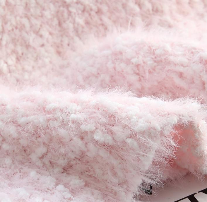 Gentle 3D Flower Faux Mink Sweater ED0916