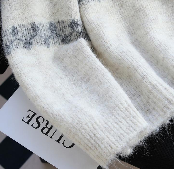 Fair Isle Vintage Contrast Cardigan Sweater ED0918